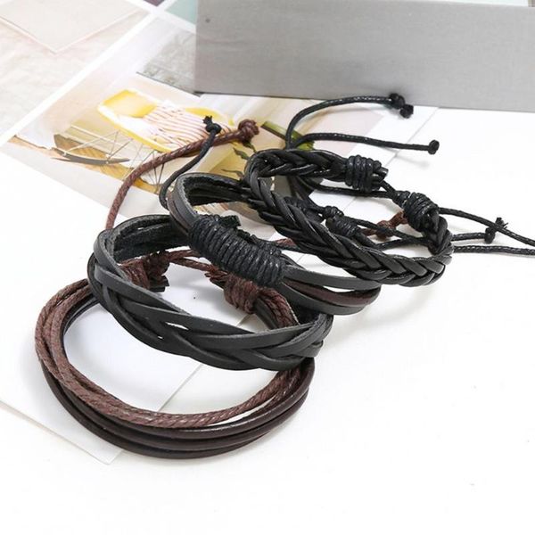 bangle 4pcs/set fashion multi-layer faux leather braided bracelets linen rope adjustable handmade jewelry accessories, Black
bangle 4pcs/set fashion multi-layer faux leather braided bracelets linen rope adjustable handmade jewelry accessories, Black