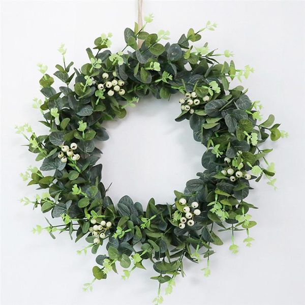 decorative flowers & wreaths 1pc artificial eucalyptus wreath simulation green leaf rattan hoop door wall ornament garland home decor 
decorative flowers & wreaths 1pc artificial eucalyptus wreath simulation green leaf rattan hoop door wall ornament garland home decor