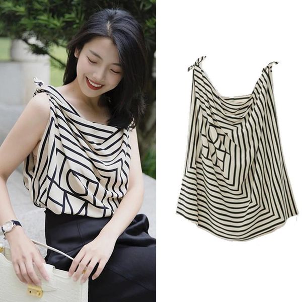 women's tanks & camis women fashion silk tank geometricstriped knotted sling vest 2021 ladies sleeveless letter print, White
women's tanks & camis women fashion silk tank geometricstriped knotted sling vest 2021 ladies sleeveless letter print, White