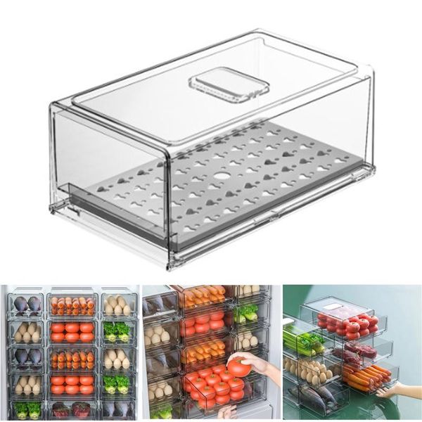 storage bottles & jars clear refrigerator box drawer design drain stacking transparent fruit vegetable organizer bin household
storage bottles & jars clear refrigerator box drawer design drain stacking transparent fruit vegetable organizer bin household