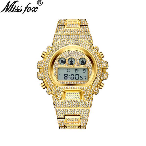 missfox japan diamond inlaid multifunctional fashion electronic watch high grade full diamond waterproof men's watch, Slivery;brown
missfox japan diamond inlaid multifunctional fashion electronic watch high grade full diamond waterproof men's watch, Slivery;brown
