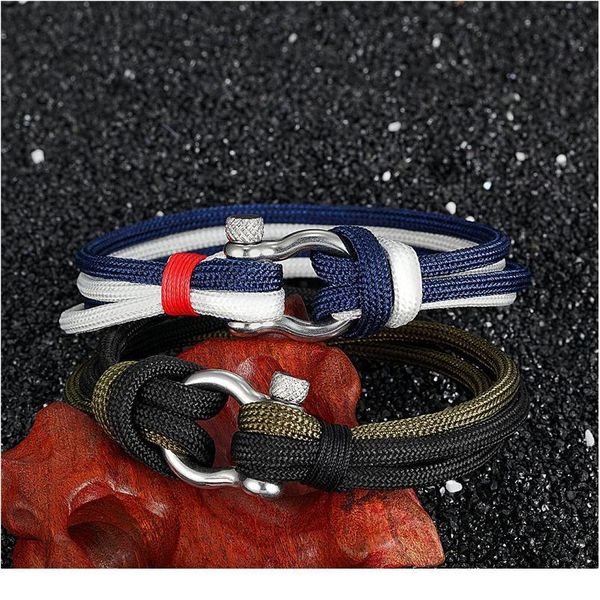 new arrival fashion jewelry navy style sport camping parachute cord survival bracelet men with stainless steel shackl jllhzj
new arrival fashion jewelry navy style sport camping parachute cord survival bracelet men with stainless steel shackl jllhzj