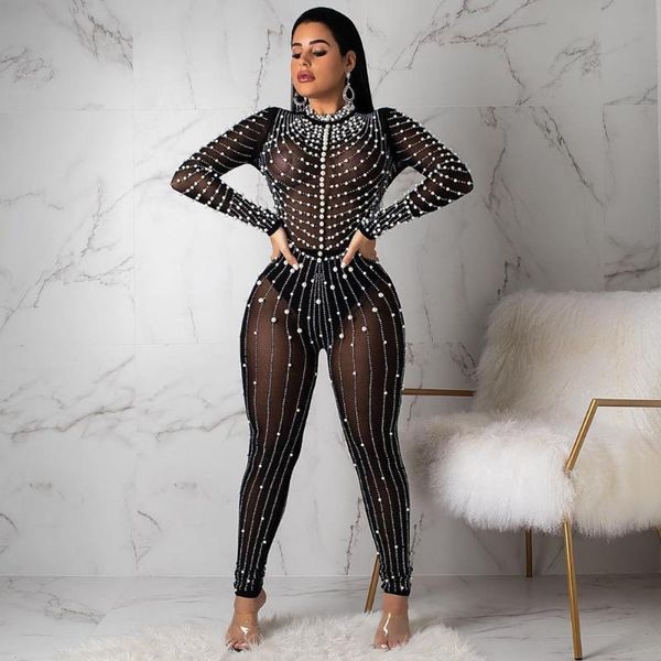 women's jumpsuits & rompers beaded embellished club shiny rhinestones full sleeve sheath women catsuit mesh see through party romper me, Black;white
women's jumpsuits & rompers beaded embellished club shiny rhinestones full sleeve sheath women catsuit mesh see through party romper me, Black;white