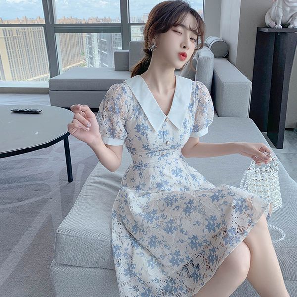 floral women dress short puff sleeve hollow out clothing lace back zipper french style chiffon dresses high waist sweet, Black;gray
floral women dress short puff sleeve hollow out clothing lace back zipper french style chiffon dresses high waist sweet, Black;gray