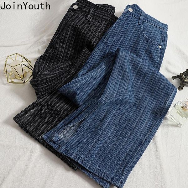 women's pants & capris joinyouth korean striped wide-leg wild temperament split jeans 2021 autumn winter high waist slim straight denim, Black;white
women's pants & capris joinyouth korean striped wide-leg wild temperament split jeans 2021 autumn winter high waist slim straight denim, Black;white