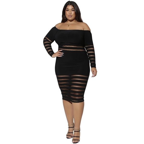 plus size women long sleeve dresses transparent mesh dress slash neck off shoulder black bodycon dress wholesale dropshipping, Black;gray
plus size women long sleeve dresses transparent mesh dress slash neck off shoulder black bodycon dress wholesale dropshipping, Black;gray