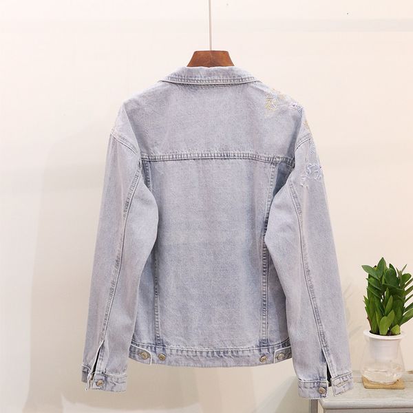 2021 spring jacket flower embroidery patch outwear abrigo big size women chaquetas mujer denim coat 7j53, Black;brown
2021 spring jacket flower embroidery patch outwear abrigo big size women chaquetas mujer denim coat 7j53, Black;brown