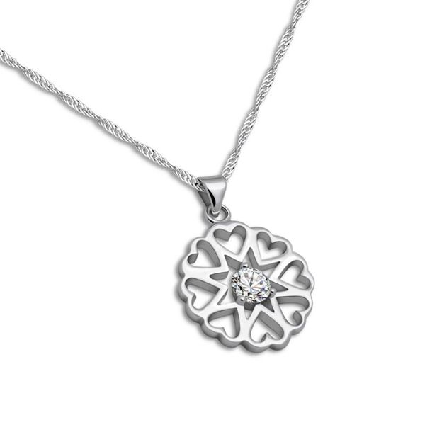 chains beautiful hollow flower pendant necklace 925 sterling silver heart colouer zircon goddess lucky woman chain sweet jewelry
chains beautiful hollow flower pendant necklace 925 sterling silver heart colouer zircon goddess lucky woman chain sweet jewelry