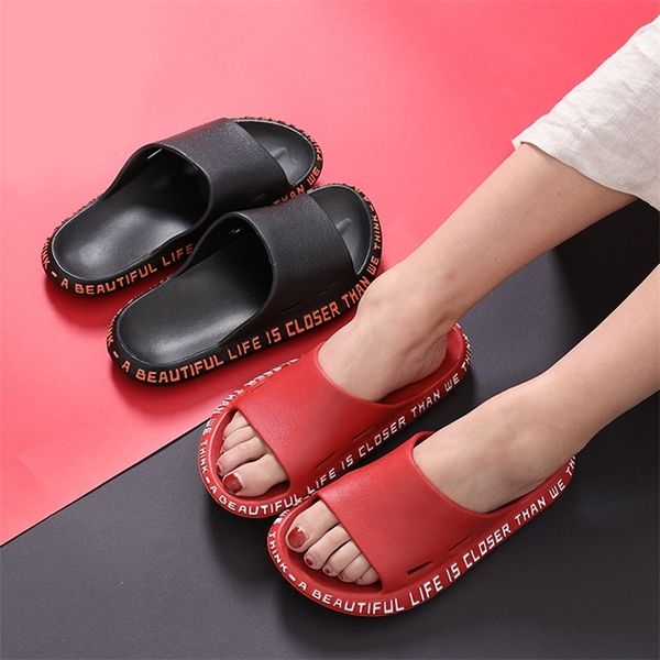 women men summer slippers beach slide sandals flip flops words soft sole thick bottom comfort ladies couples bathe shoes 210310, Black
women men summer slippers beach slide sandals flip flops words soft sole thick bottom comfort ladies couples bathe shoes 210310, Black