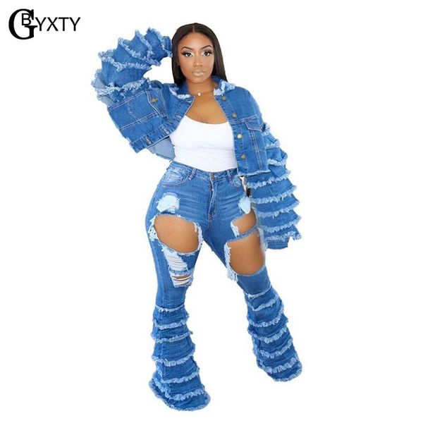 women's two piece pants gbyxty vintage multi-layer tassel denim suits spring autumn women crop jacket and ripped flare jeans 2 set zl11, White
women's two piece pants gbyxty vintage multi-layer tassel denim suits spring autumn women crop jacket and ripped flare jeans 2 set zl11, White