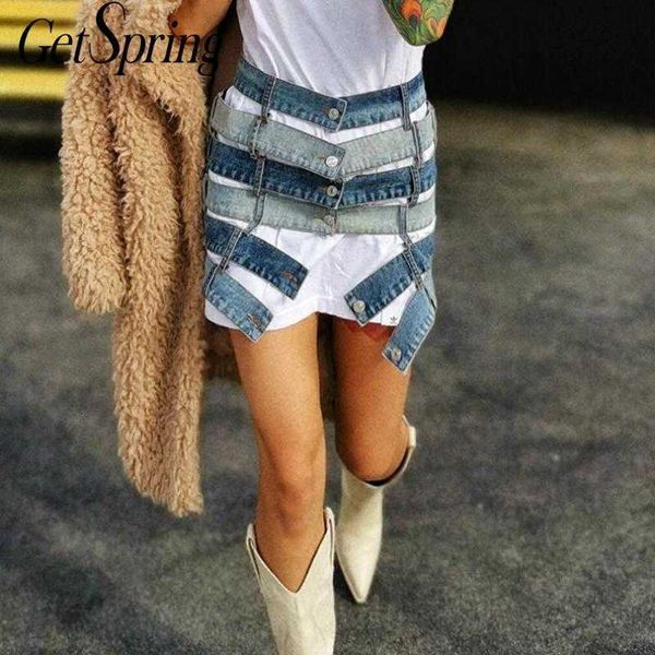 getspring women skirt hollow out asymmetry denim skirts womens irregular short high waist jean ladies fashion 210601, Black
getspring women skirt hollow out asymmetry denim skirts womens irregular short high waist jean ladies fashion 210601, Black