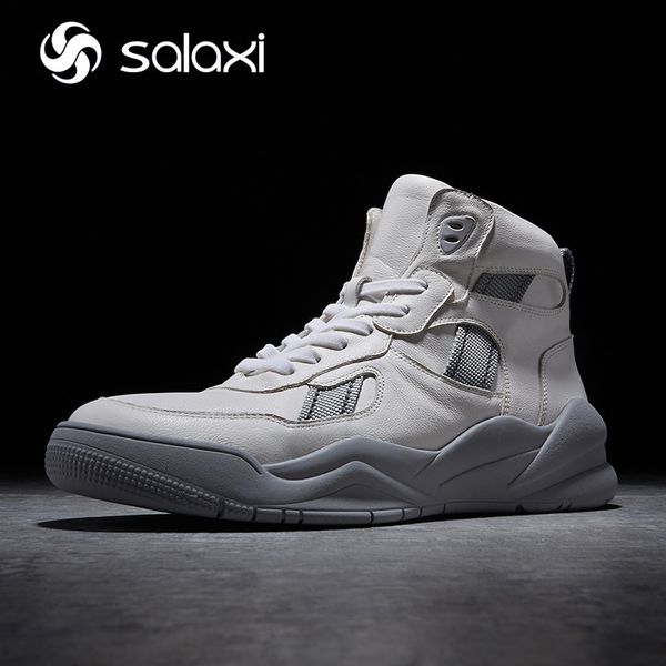 2021 autumn new high sports casual thickened warm leather fashion men's shoes, Black
2021 autumn new high sports casual thickened warm leather fashion men's shoes, Black