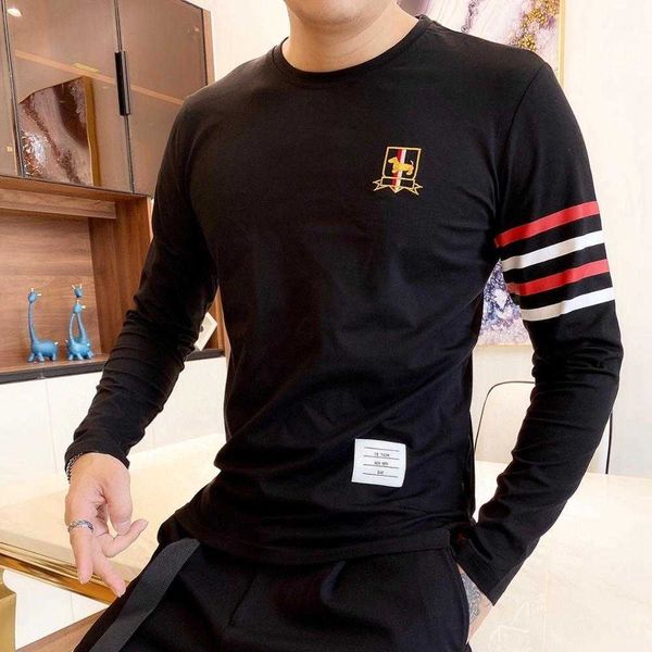 men's t-shirts brand men clothing t shirts autumn long sleeve clothes plus size homme korean style fashion striped us1v, White;black
men's t-shirts brand men clothing t shirts autumn long sleeve clothes plus size homme korean style fashion striped us1v, White;black