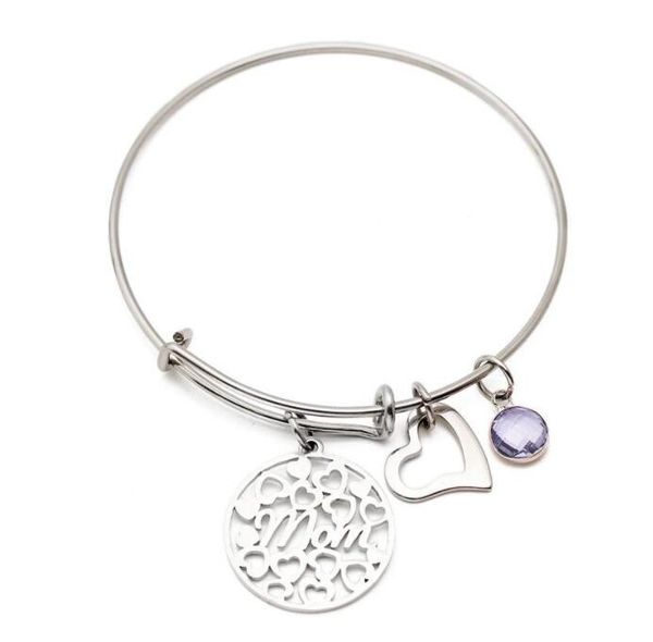 mom heart charm diamond birthstone bangle bracelet stainless steel adjustable expandabel wristband bracelets mother's day gift fashion, Black
mom heart charm diamond birthstone bangle bracelet stainless steel adjustable expandabel wristband bracelets mother's day gift fashion, Black