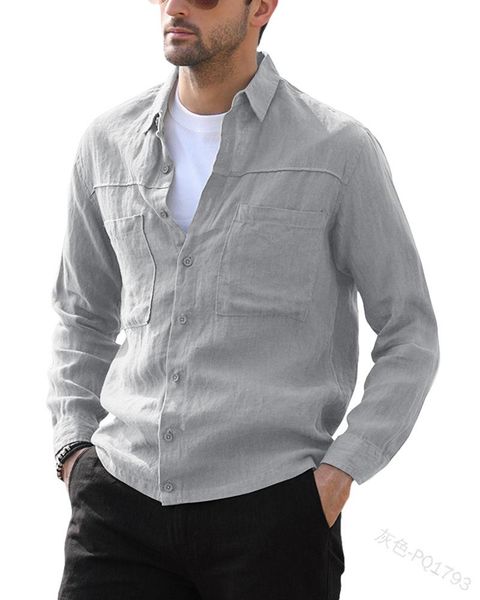 men's casual shirts collar solid color jacket summer fashion single-breasted shirt., White;black
men's casual shirts collar solid color jacket summer fashion single-breasted shirt., White;black