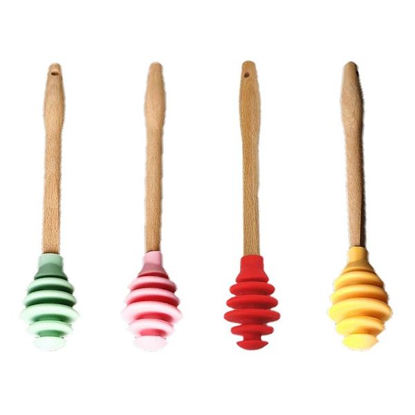spoons 1pcs silicone honey sticks wood handle jam syrup stirrer for jar container multifunctional kitchen gadgets
spoons 1pcs silicone honey sticks wood handle jam syrup stirrer for jar container multifunctional kitchen gadgets