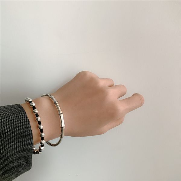 hbp fashion niche design mixed with bamboo thread opening 925 silver handmade beaded bracelet
hbp fashion niche design mixed with bamboo thread opening 925 silver handmade beaded bracelet