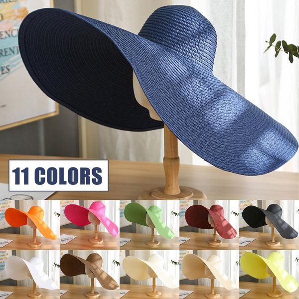 wide brim hats 11 colors women's hawaiian summer breathable beach travel floppy hat solid color women straw sunshade cap big size, Blue;gray
wide brim hats 11 colors women's hawaiian summer breathable beach travel floppy hat solid color women straw sunshade cap big size, Blue;gray