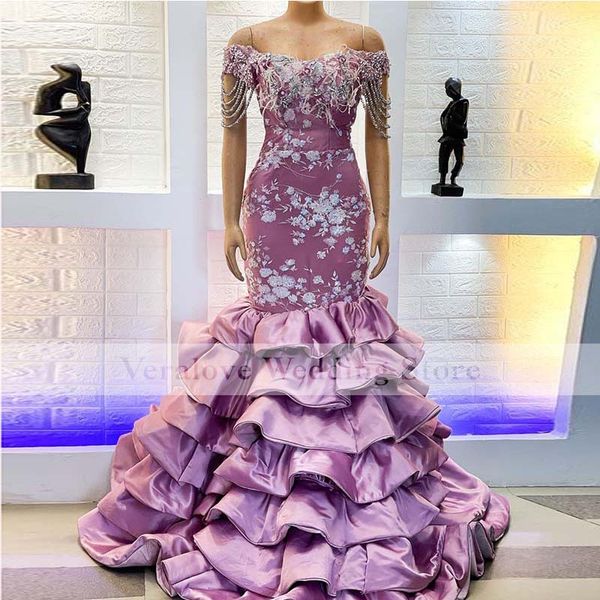 purple off the shoulder evening dress party wear 2022 lace tiered satin aso ebi arabic prom dress robes de soirre, Black;red
purple off the shoulder evening dress party wear 2022 lace tiered satin aso ebi arabic prom dress robes de soirre, Black;red
