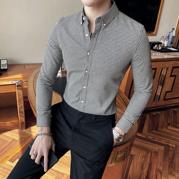 korean business thin male plaid shirt fitting 2021 simple long casual sleeve homme plus size 4xl-m sale p5tz, White;black
korean business thin male plaid shirt fitting 2021 simple long casual sleeve homme plus size 4xl-m sale p5tz, White;black