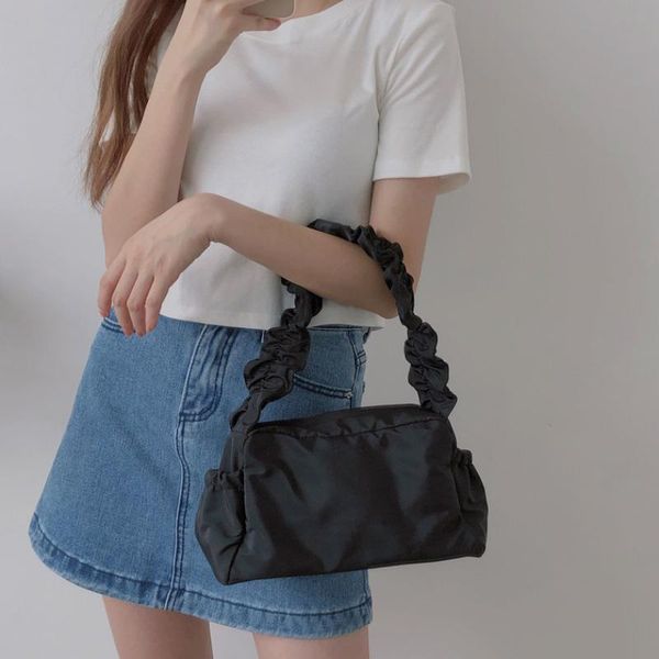 cross body trendy women bag solid color small nylon underarm shoulder pleated strap design handbag vintage female tote bags
cross body trendy women bag solid color small nylon underarm shoulder pleated strap design handbag vintage female tote bags