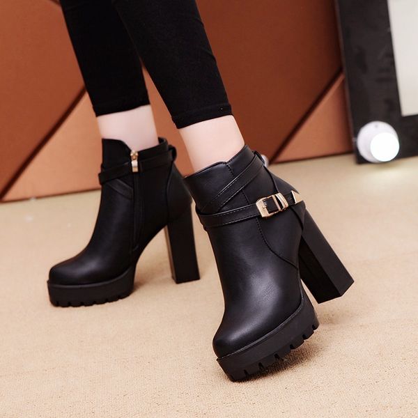 women's new high platform heels dround-proof round water boots vulcanize shoes gbn78 8gcl, Black
women's new high platform heels dround-proof round water boots vulcanize shoes gbn78 8gcl, Black