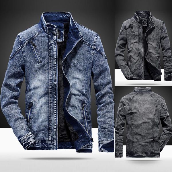men's jackets 2021 autumn winter mens outerwear sports motorcycle moto biker lining fleece denim jacket male cowboy zipper retro coats, Black;brown
men's jackets 2021 autumn winter mens outerwear sports motorcycle moto biker lining fleece denim jacket male cowboy zipper retro coats, Black;brown
