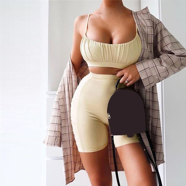 women's tracksuits women summer two piece set sport crop ruched spaghetti strap and pants biker shorts casual black sleeveless workout, Gray
women's tracksuits women summer two piece set sport crop ruched spaghetti strap and pants biker shorts casual black sleeveless workout, Gray