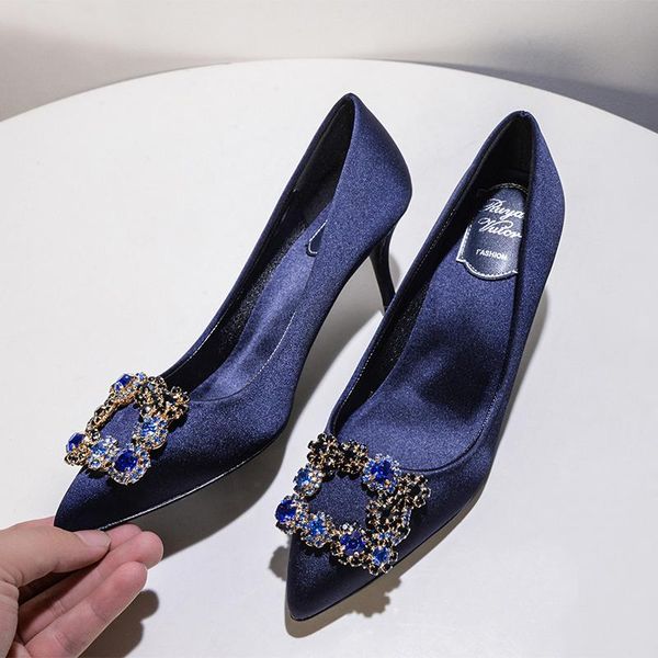 new rhinestone square buckle pointed toe pumps women stiletto high heels shoes ladies wedding shoes women femmes chaussures, Black
new rhinestone square buckle pointed toe pumps women stiletto high heels shoes ladies wedding shoes women femmes chaussures, Black