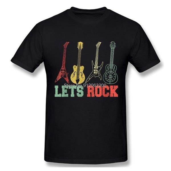 men's t-shirts lets rock n roll guitar retro gift tshirt man t shirt woman harajuku streetwear, White;black
men's t-shirts lets rock n roll guitar retro gift tshirt man t shirt woman harajuku streetwear, White;black