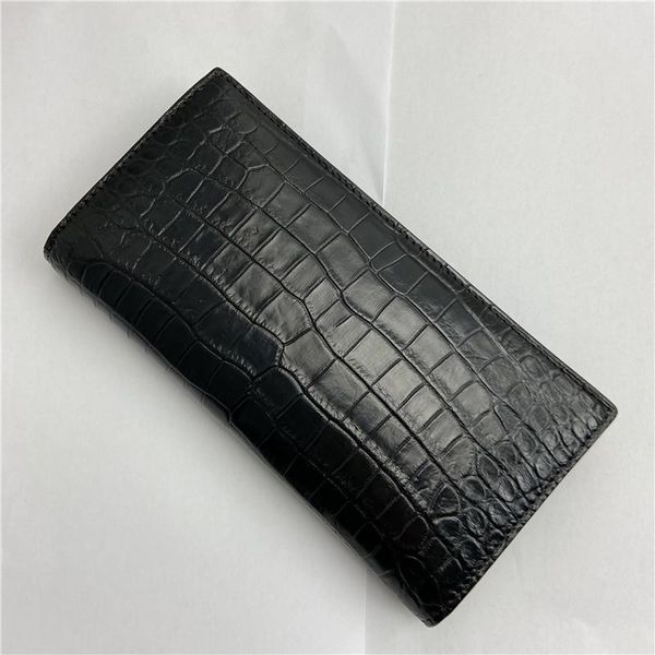 wallets business style authentic exotic crocodile skin men's long wallet large card holders genuine alligator leather male clutch purse, Red;black
wallets business style authentic exotic crocodile skin men's long wallet large card holders genuine alligator leather male clutch purse, Red;black