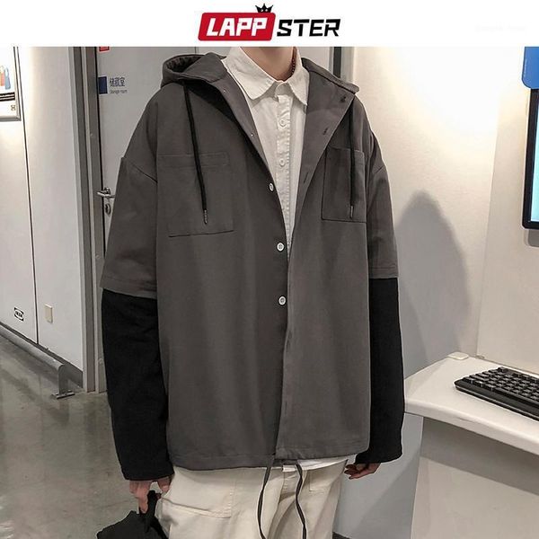 men's jackets lappster men harajuku patchwork jacket 2021 autumn vintage streetwear fake two pieces windbreaker korean hooded coat 5xl, Black;brown
men's jackets lappster men harajuku patchwork jacket 2021 autumn vintage streetwear fake two pieces windbreaker korean hooded coat 5xl, Black;brown
