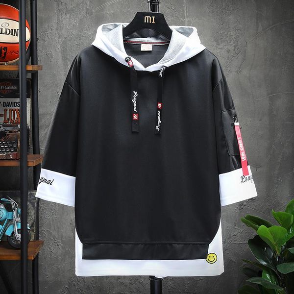 men's t-shirts plus size m-4xl hooded t shirt men summer casual short sleeve hoodie streetwear tees blouse solid color hip hop t-shirt, White;black
men's t-shirts plus size m-4xl hooded t shirt men summer casual short sleeve hoodie streetwear tees blouse solid color hip hop t-shirt, White;black