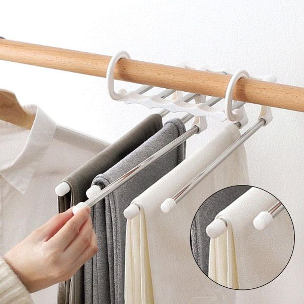 hangers & racks multi-functional 5 in 1 trouser storage rack adjustable pants tie shelf closet organizer stainless steel clothes hanger
hangers & racks multi-functional 5 in 1 trouser storage rack adjustable pants tie shelf closet organizer stainless steel clothes hanger
