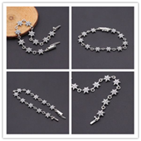 925 sterling silver crosses link chain bracelets american european antique handmade vintage designer luxury jewelry accessories gifts 03, Black
925 sterling silver crosses link chain bracelets american european antique handmade vintage designer luxury jewelry accessories gifts 03, Black