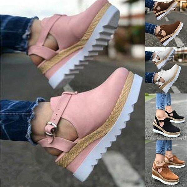 women wedge sandals summer fashion flock buckle strap platform sandals causal thick sole slingback high heels ladies flats shoes, Black
women wedge sandals summer fashion flock buckle strap platform sandals causal thick sole slingback high heels ladies flats shoes, Black