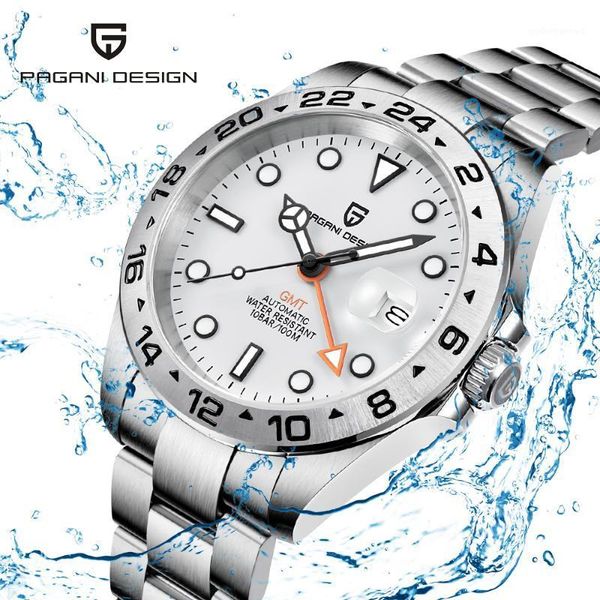 pagani design 2021 42mm men automatic mechanical watch brand sapphire stainless steel gmt watches reloj hombre wristwatches, Slivery;brown
pagani design 2021 42mm men automatic mechanical watch brand sapphire stainless steel gmt watches reloj hombre wristwatches, Slivery;brown