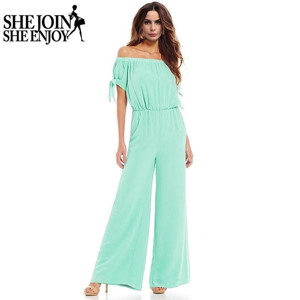 women's jumpsuits & rompers shejoinsheenjoy short sleeve bow tie summer women jumpsuit long pants boho romper off shoulder playsuits, Black;white
women's jumpsuits & rompers shejoinsheenjoy short sleeve bow tie summer women jumpsuit long pants boho romper off shoulder playsuits, Black;white