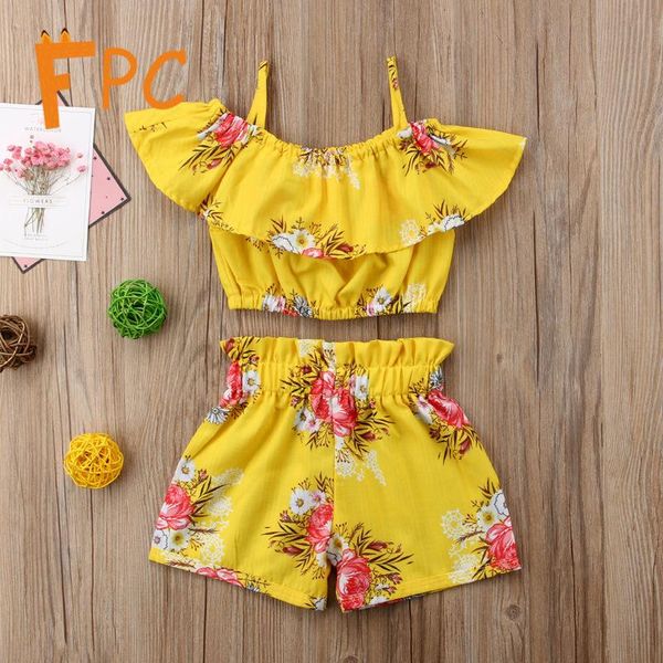 clothing sets yellow floral print ruffles and shorts beach style children ruffled off shoulder mini 2 piece set 2-7t girls, White
clothing sets yellow floral print ruffles and shorts beach style children ruffled off shoulder mini 2 piece set 2-7t girls, White