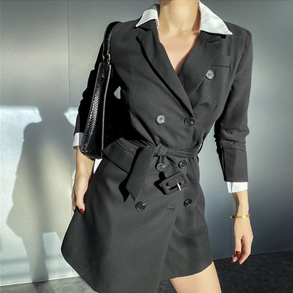 2021 autumn new fashion thin black office lady contrast splice high suit women's lace g3xd, Black;gray
2021 autumn new fashion thin black office lady contrast splice high suit women's lace g3xd, Black;gray