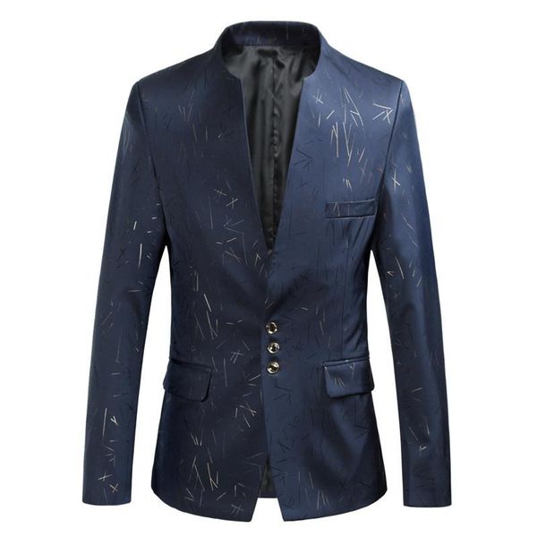 men's suits & blazers men autumn blazer jacket printing stand collar slim fit outwear smart casual chinese tunic suit male, White;black
men's suits & blazers men autumn blazer jacket printing stand collar slim fit outwear smart casual chinese tunic suit male, White;black