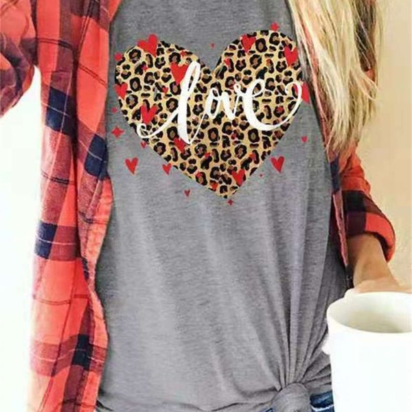 leopard heart-shaped love colored cotton direct jet short sleeve women's round neck pullover t-shirt, White
leopard heart-shaped love colored cotton direct jet short sleeve women's round neck pullover t-shirt, White