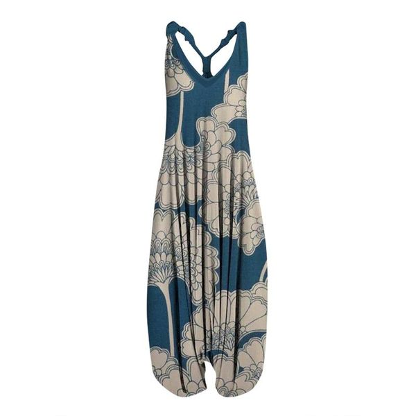 women's two piece pants casual print loose plus size rompers vintage sleeveless strappy jumpsuit summer wide leg long trousers, White
women's two piece pants casual print loose plus size rompers vintage sleeveless strappy jumpsuit summer wide leg long trousers, White