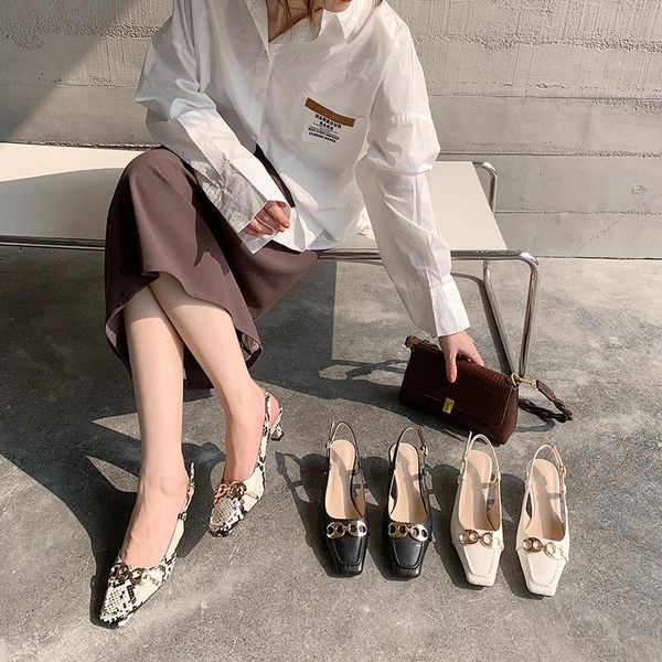 sandals square toe women 2021 snake printed slides back strap metal decoration thin low heels slingback fashion 39, Black
sandals square toe women 2021 snake printed slides back strap metal decoration thin low heels slingback fashion 39, Black