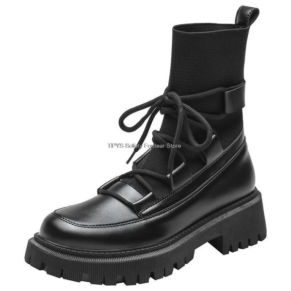 boots 2021 autumn sock women lace up thick heels ankle short knitting comfort woman stretch long ladies shoes, Black
boots 2021 autumn sock women lace up thick heels ankle short knitting comfort woman stretch long ladies shoes, Black
