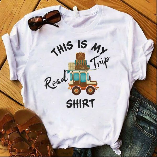 women lady t shirt this is my road trip printed tshirt ladies short sleeve tee shirt women female clothes graphic t, White
women lady t shirt this is my road trip printed tshirt ladies short sleeve tee shirt women female clothes graphic t, White