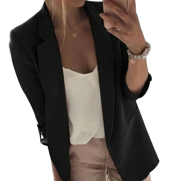 women's suits & blazers women lady slim long sleeve blazer suit work formal ladies solid ol clothes coat over -3xl, White;black
women's suits & blazers women lady slim long sleeve blazer suit work formal ladies solid ol clothes coat over -3xl, White;black