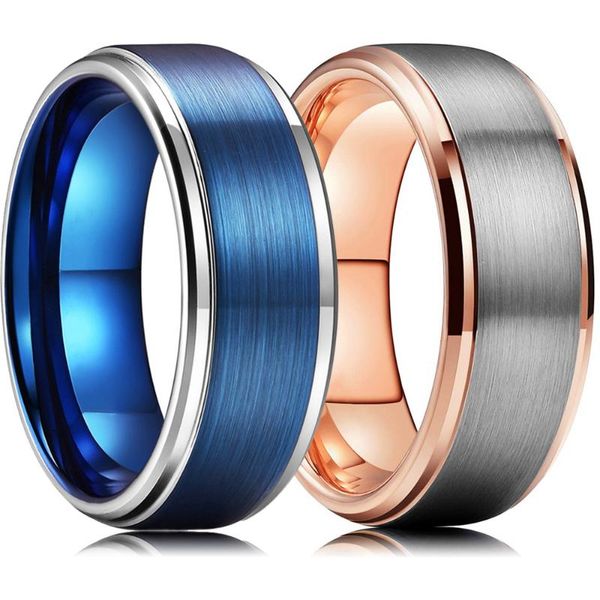wedding rings fashion 8mm blue and rose gold stainless steel ring surface silver color brushed men's band jewelry size 6-13, Slivery;golden
wedding rings fashion 8mm blue and rose gold stainless steel ring surface silver color brushed men's band jewelry size 6-13, Slivery;golden