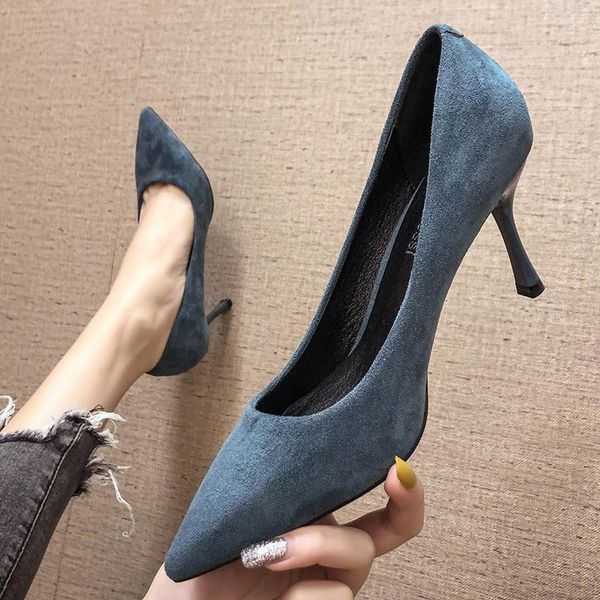 dress shoes women wedding party 2021 woman blue suede pointed toe stilleto high heels ladies pumps, Black
dress shoes women wedding party 2021 woman blue suede pointed toe stilleto high heels ladies pumps, Black