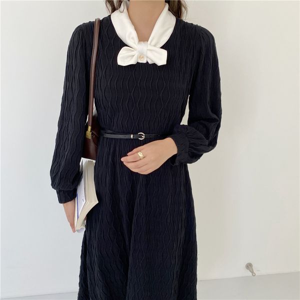 2021 new vintage elegant women ol autumn winter formal work loose bow collar long es vestidos with belt a9dx, Black;gray
2021 new vintage elegant women ol autumn winter formal work loose bow collar long es vestidos with belt a9dx, Black;gray